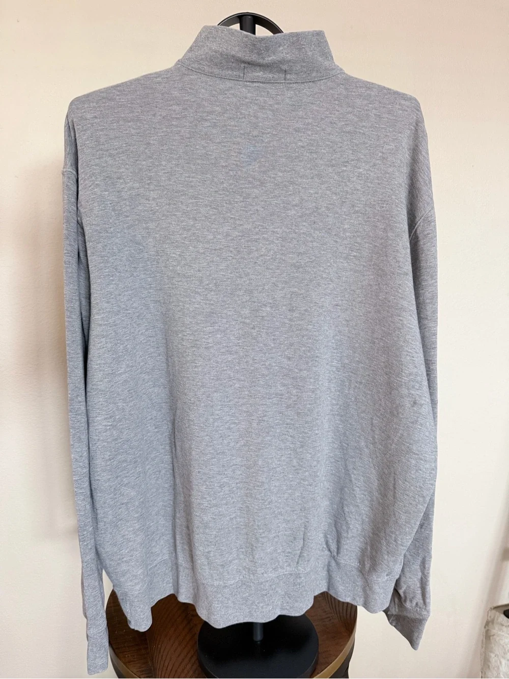 Polo by Ralph Lauren Gray Quarter-Zip Sweater with Navy Pony